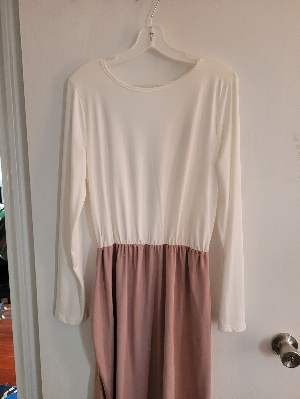 White And Beige Dress
